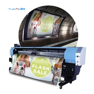 Tucan 1.9m/3.2m kecepatan tinggi 4 kepala cetak DX5 DX7 XP600 format besar printer vinil printer nonair eco