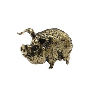 出厂复古青铜生肖猪摆件黄铜猪摆件工艺品 - Product Image 1