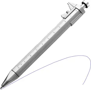 Generic Calipers Vernier Caliper Tool Ballpoint Pen Silver Vernier Caliper Multifunction Pen Creative School Gifts Marker Pen