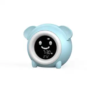 Cute Baby Smart Temperature Display Countdown Timing Night Light Funny Alarm Clock Sleep Trainer With Abs+Va Material