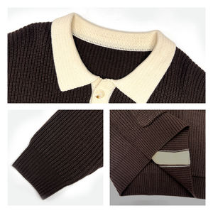 Cardigan <span class=keywords><strong>Pullover</strong></span> da Uomo Personalizzato Invernale alla Moda a Manica Lunga con Logo, <span class=keywords><strong>Polo</strong></span> e Maglione Lavorato a Maglia - Product Image 6