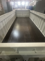 Conteneur semi-hauteur de 20 pieds à toit ouvert avec plancher en bâche souple et panneau supérieur amovible