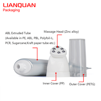 Tube en plastique ovale avec six rouleaux, tube de massage pour crème, lotion, cosmétiques