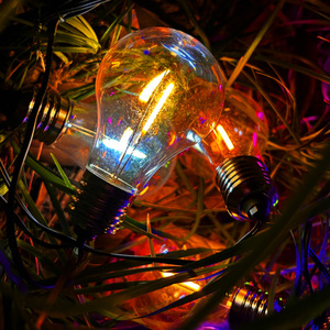 Guirnalda de luces solares de tungsteno para exteriores, luces colgantes Led a prueba de lluvia para jardín, balcón, decoraciones para acampar - Product Image 3