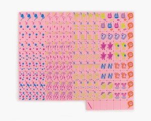 Pink Plastic <b>Mahjong</b> <b>Set</b> 100 Pieces Custom Printed Game Tiles for Party Family Game - Product Image 1