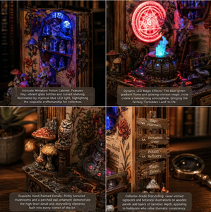 Kit de bricolage Magic Forbidden Land : Miniature Book Nook en MDF, maison de poupée en bois pour décoration d'étagère - Product Image 2