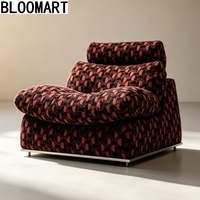 Fauteuil de salon moderne en cuir avec fonction inclinable, design doux, pieds en métal, coque en acier inoxydable pour la maison, le bureau, le salon