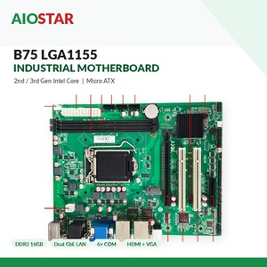 Carte mère industrielle B75 LGA1155 Micro ATX <span class=keywords><strong>Intel</strong></span> <span class=keywords><strong>I7</strong></span>/I5/I3 double LAN 6 ports COM DDR3 16 Go double canal VGA PCIe X16 2 PCI Nouvelle - Product Image 1