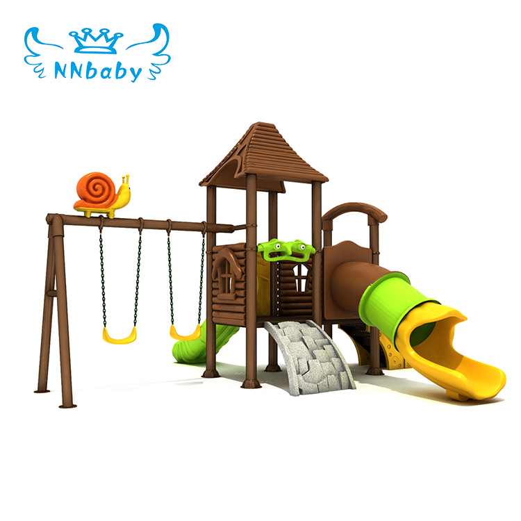 NNbaby giocattoli da giardino per bambini attrezzatura da gioco all'aperto in legno altalena set scivolo in plastica gioco da gioco all'aperto per bambini swingset