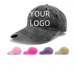 Gorra de Béisbol de Algodón Lavado de Color Liso con Visera de Pico de Pato para Adultos, Venta al por Mayor, Ajustable para Hombres y Mujeres - Product Image 1