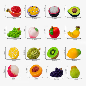 OEM ODM mainan rumah boneka pendukung aksesori diy 3d resin miniatur buah patung kecil - Product Image 3