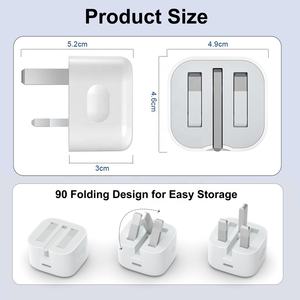 WAWEIS 20W PD <span class=keywords><strong>Chargeur</strong></span> QC3.0 Adaptateur d'alimentation pliable USB <span class=keywords><strong>Chargeur</strong></span> mural pour <span class=keywords><strong>iPhone</strong></span> 12 13 <span class=keywords><strong>14</strong></span> 15 16 - Product Image 5