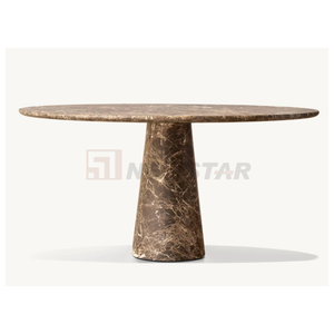 Modern Fashion Hot Sale Natural Stone Travertine <strong>Dining</strong> <strong>Tables</strong> Custom Kitchen Desk Luxury Home Marble <strong>Dining</strong> <strong>Table</strong> - Product Image 1