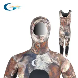 OEM 两件迷彩 5毫米厚打开细胞氯丁橡胶潜水潜水衣为男性和女性
