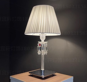 Hiện đại Pháp Châu âu pha lê Torch bàn đèn <span class=keywords><strong>Dome</strong></span> <span class=keywords><strong>Linen</strong></span> bóng râm E14 cơ sở bóng đèn LED thay đổi độ sáng thân thiện với môi bảng đèn cho trang trí nội thất - Product Image 5