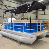 Bateau de pêche ponton flottant en aluminium, créatif, nouveau,