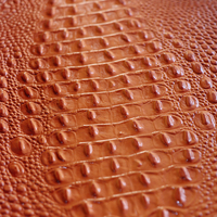 Vinyle PVC brillant effet crocodile, tissu en cuir d'alligator gaufré coloré pour sacs, chaussures et ameublement