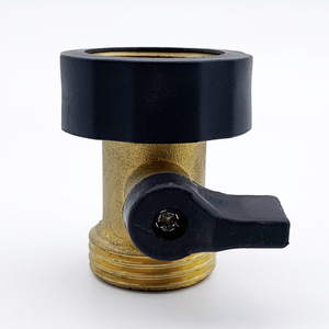 Válvula de bola de cobre para jardín, conector de cierre de agua roscado de 3/4 pulgadas para manguera, uso en exteriores - Product Image 2