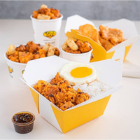 Boîte de nourriture pour kebab frites frites frites, boîte de nourriture pour ailes de poulet frites, emballage