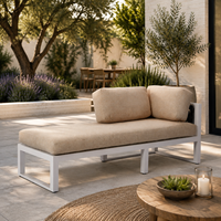 Ensemble de canapés modulaires de luxe pour l'extérieur, résistant aux intempéries, pour jardin et terrasse, avec chaise longue