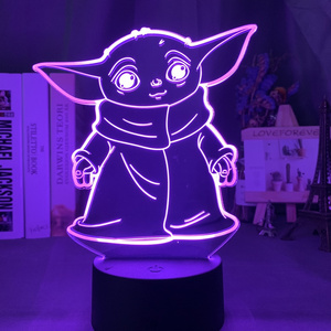 <span class=keywords><strong>Lampe</strong></span> de table LED 3D Illusion Nuit Étoilée à Changement de Couleurs en Acrylique pour Chambre d'Enfant, Cadeau pour Fan de Guerre - Product Image 1