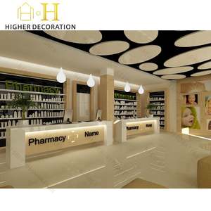 Comptoir de magasin médical de détail Étagères de magasin médical Étagères de pharmacie <span class=keywords><strong>Vitrine</strong></span> cosmétique <span class=keywords><strong>murale</strong></span> - Product Image 4