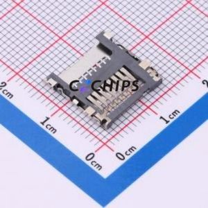 TF-006A-H18-P SD Card / Memory Card Connector SMD Connector Flip Cover Type MicroSD Card (TF Card) Card Holder 1.8mm - Product Image 2