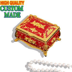 Scatola Portagioie Personalizzata in Lega di Zinco Elettroplaccata a Tema Religioso, Scatola per Caramelle, Vassoio per Datteri, Lusso Medio Oriente, Forniture per Ramadan ed Eid, Arabo - Product Image 2