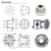 Boîtier de cloche en aluminium moulé sous pression, pièces de fonderie métallique personnalisées OEM, composants de machines industrielles