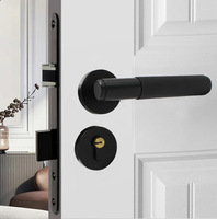 Poignée de porte moletée en laiton antique avec serrure de confidentialité, style vintage pour salle de bain et chambre à coucher, vente en gros directe d'usine