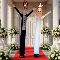 Danseur aérien gonflable personnalisé pour la publicité, marié et mariée, danseur aérien géant pour la décoration de mariage