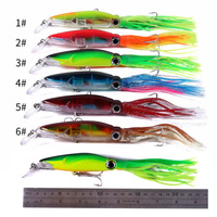 Tolure Offre Spéciale 14CM 40G lèvre courte en plastique dur appâts de pêche calmar longue jupe pêche à la traîne leurre
