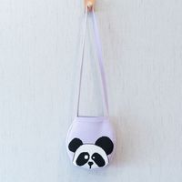 Sac à main tricoté pour femme, motif panda coloré, sac bandoulière tissé pour téléphone portable, pochette élégante pour femme, vente chaude