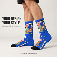Chaussettes personnalisées OEM pour adultes, en polyester/nylon/coton/bambou/laine, résistantes aux déchirures, séchage rapide, sans couture, impression 360°, chaussettes ras du cou
