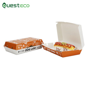 QUESTECO - Cajas de Papel para Alimentos Coreanas para Carritos de Hamburguesas, Hot Dogs <span class=keywords><strong>y</strong></span> Helados, Caja de Empaque para Tacos, Hot Dogs - Product Image 3