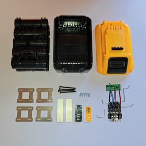 Prix usine Dewal 20V 8.0Ah 10Ah DCB208 DCB206 Boîtier en plastique avec carte BMS PCB grande taille 10 cellules 21700 DCB184 18V Boîtier en plastique - Product Image 5