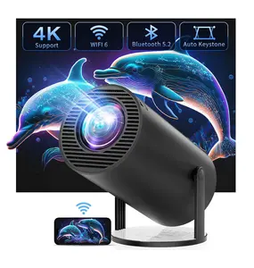 YUNDOO Mini Video Projector 2.4G+5G Ultra Fast Wireless Connection 120 ANSI Lumens 4K HD Android 11 Mini Wifi Projector