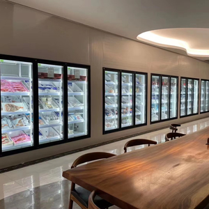 Pièces de réfrigérateur de boissons froides de refroidisseur de vue <span class=keywords><strong>claire</strong></span> porte en verre utilisée pour le refroidisseur transparent de bouteille de réfrigérateur marcher dans la chambre froide de congélateur - Product Image 1