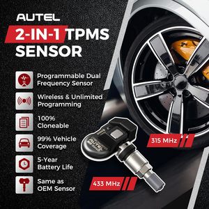 Autel Báo Chí Trong <span class=keywords><strong>Tpms</strong></span> Mx-Cảm Biến 433 315 Mhz 2 Trong 1 Phổ Lập Trình <span class=keywords><strong>Tpms</strong></span> Áp Suất Lốp MX Cảm Biến - Product Image 3