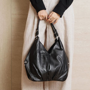 High quality Genuine Leather Women's Tote <b>Bags</b> large capacity Ladies <b>Black</b> shoulder <b>bag</b> fashion handbag for women crossbody <b>bag</b> - Product Image 2