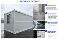 Maison conteneur pliable de 20 pieds – Habitation modulaire pliable pour chantier, bureau et dortoir