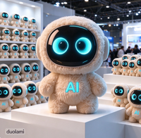 Jouet en peluche robot IA mignon, poupée robot douce personnalisée pour décoration intérieure, cadeau d'anniversaire