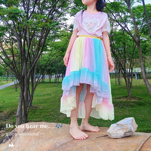 Niñas Sirena Alto Bajo <span class=keywords><strong>Tutu</strong></span> Falda Vestido Conejito Día de Pascua Fiesta de cumpleaños <span class=keywords><strong>Tutu</strong></span> Faldas - Product Image 6