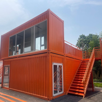 Conteneur d'expédition Café Kit modulaire Maison Maisons en conteneur préfabriquées Conteneur d'expédition empilable Restaurant