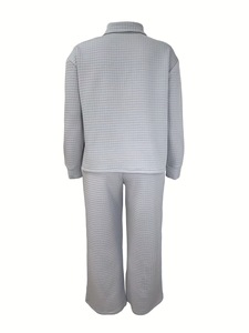 Conjunto de Dos Piezas para Mujer, Color Sólido, Holgado, Cómodo e Informal, en Oferta - Product Image 6