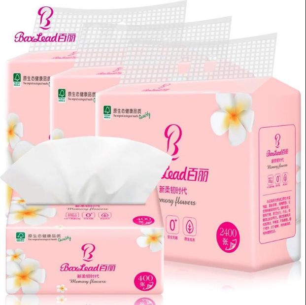 Из-за мягкого и Белый 2 слоя девственницы для производства салфеток для лица мягких тканей