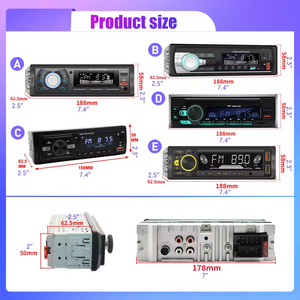 Radio de coche 1 DIN reproductor MP3 sintonizador FM estéreo USB Audio de coche estéreo SD TF USB reproductor de autorradio <span class=keywords><strong>Multimedia</strong></span> Control remoto <span class=keywords><strong>Bluetooth</strong></span> - Product Image 3