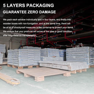 Nuevo diseño de puertas batientes UPVC Diseño de <span class=keywords><strong>puerta</strong></span> abatible de vidrio de PVC <span class=keywords><strong>con</strong></span> persianas integradas - Product Image 4