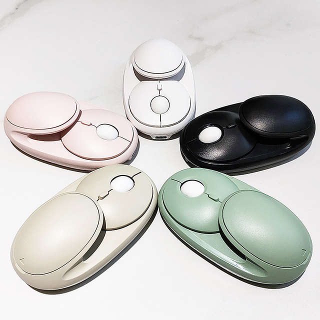 Portable USB Wireless Mouse with Gift Mirror 2.4GHz Type in Stock