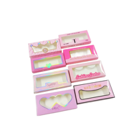Boîte d'emballage de cils en papier vide de luxe avec logo personnalisé et marque privée pour vente en gros